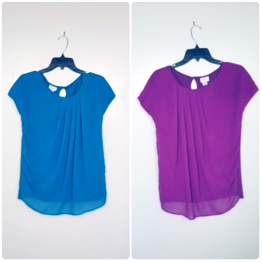 Set Of 2 Semi-sheer Jaclyn Smith Blouses